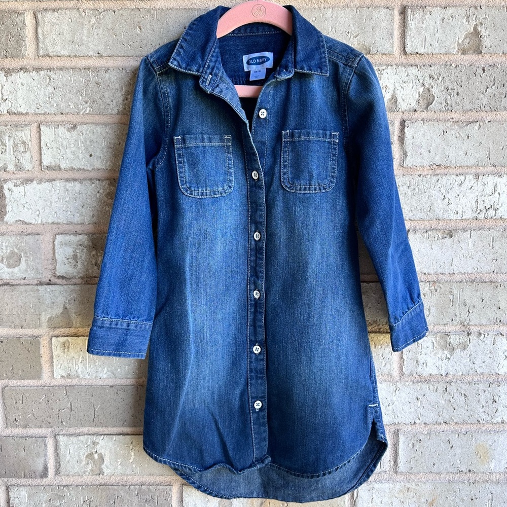 Old Navy Denim Button-Up Shirt Dress